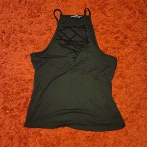 Black See Through Chest Shein Tank Top Womens Size Large